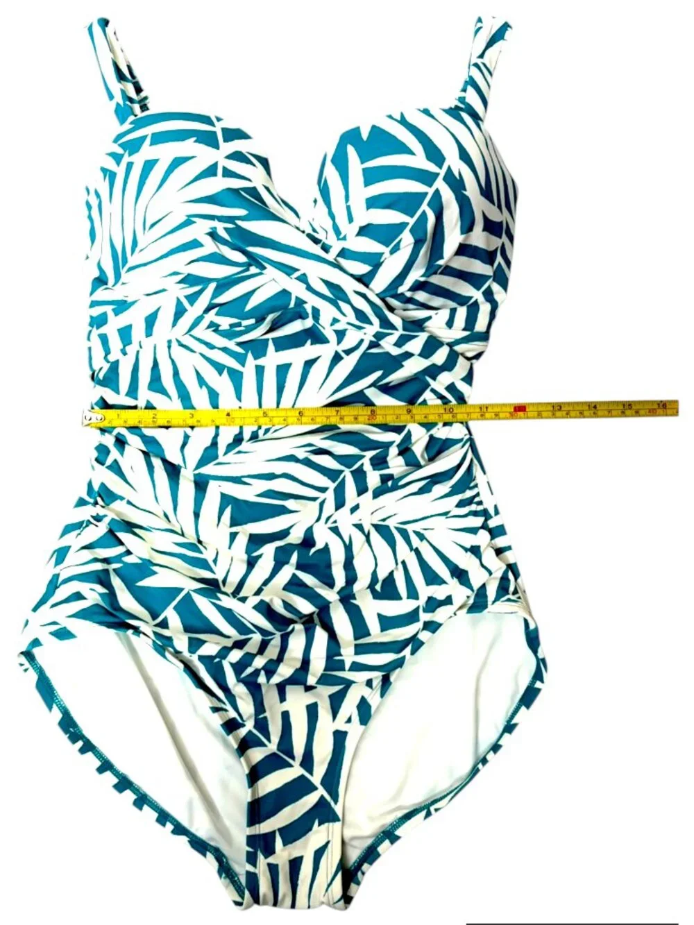 Coco Reef 32DD Royal Palm One Piece Swimsuit Moonstone Blue Convertible Straps - Picture 9 of 14